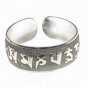 Antique Tibetan Inscription Bhö kä Silver Cuff Bracelet Bangle [style1]