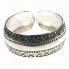 Antique Silver Ethnic Tribal Cuff Bracelet Bangle