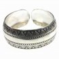 Antique Silver Ethnic Tribal Cuff Bracelet Bangle