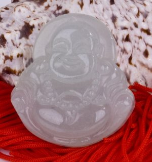 Jade Buddha (Buddhist) Amulet Talisman Pendant Necklace [style6]