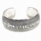 Antique Tibetan Inscription Silver Cuff Bracelet Bangle [style3]