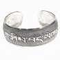 Antique Tibetan Inscription Silver Cuff Bracelet Bangle [style3]