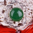 Silver Jade Crystal Chinese Lantern Pendant Necklace