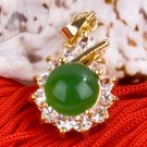 18K Gold Jade Crystal Pendant Necklace [style17]