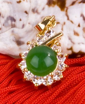 18K Gold Jade Crystal Pendant Necklace [style17]