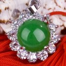 Silver Jade Crystal Pendant Necklace [style13]