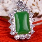 Silver Jade Crystal Pendant Necklace [style16]