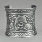Antique Silver Dolphin Mermaid's Bangle Cuff Bracelet