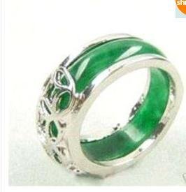 Genuine Jade Silver Ring