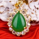 18K Gold Jade Crystal Pendant Necklace [style18]