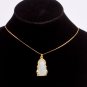 18K Gold Jade Kwan Yin Guan Yin AvalokiteÅvara Bodhisattva Buddhist Amulet Talisman Pendant