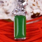 Silver Jade Crystal Pendant Necklace [style18]