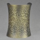 Ethnic Vintage Bronze Wide Open Ended Cuff Bangle Indian Bracelet