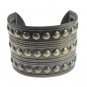 Antique Bronze Military Studded Cuff Bangle Bracelet