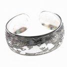 Antique Tibetan Silver Chinese Dragon Cuff Bracelet Bangle