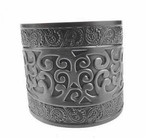 Antique Silver Roman Greek Style Cuff Bangle Bracelet