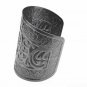 Antique Silver Roman Greek Style Cuff Bangle Bracelet