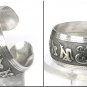 Antique Tibetan Inscription Bhö kä Silver Cuff Bracelet Bangle