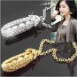 Trendy Gold Pearl Peapod Pendant Necklace