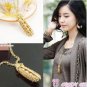 Trendy Gold Pearl Peapod Pendant Necklace