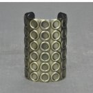 Antique Bronze Military Studded Wide Cuff Bangle Bracelet