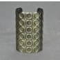 Antique Bronze Military Studded Wide Cuff Bangle Bracelet