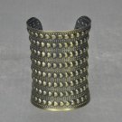 Antique Bronze Gothic Military Studded Cuff Bangle Bracelet