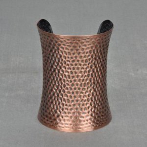 Antique Hammered Copper Textured Metal Cuff Bangle Indian Bracelet