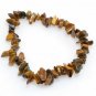 Genuine Tiger's Eye Gemstone Chips Tribal Bracelet