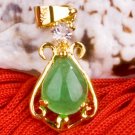 18K Gold Jade Crystal Pendant Necklace [style20]