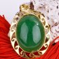 18K Gold Jade Chinese Lantern Amulet Talisman Pendant Necklace