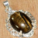 Silver Tiger's Eye Pendant Necklace [style3]
