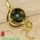18K Gold Plated Labradorite Pendant Necklace