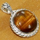 Silver Tiger's Eye Pendant Necklace [style5]