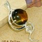Silver Tiger's Eye Pendant Necklace [style6]
