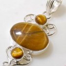 Silver Tiger's Eye Pendant Necklace [style8]