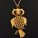 Trendy Gold Owl Pendant Necklace
