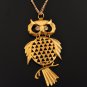 Trendy Gold Owl Pendant Necklace