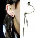 Antique Silver Cuff Earrings Asian Style