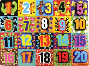 Jumbo Numbers Chunky - 20 piece Melissa & Doug puzzle - Ages 3+