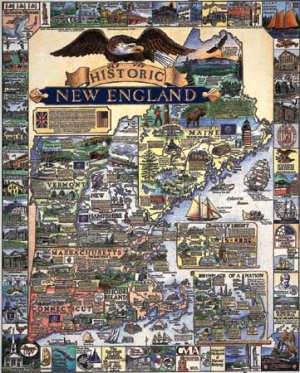 Historic New England  - 1,000 piece White Mountain puzzle - for Ages 12+