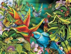 Blue Parrot & Friends - 300 piece SunsOut puzzle - for Ages 8+
