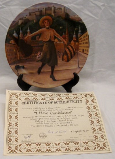 I HAVE CONFIDENCE Sound of Music Collectors Plate