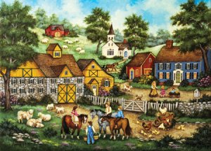 Barnyard Meeting - 500 piece MasterPieces jigsaw puzzle - for Ages 12+