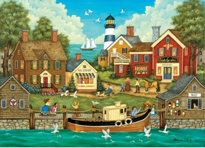 Pesky Seagulls - 500 piece MasterPieces jigsaw puzzle - for Ages 12+