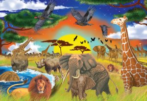 Safari Adventure - 200 piece Melissa & Doug jigsaw puzzle - for Ages 8+