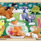 Playful Pets - 12 piece wooden Melissa & Doug jigsaw puzzle - Ages 3+