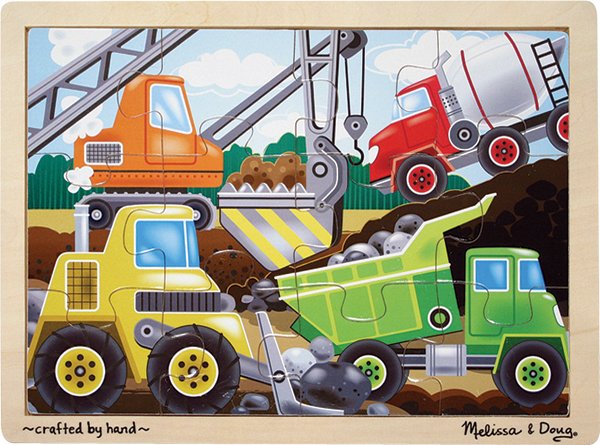 Construction Site - 12 piece Melissa & Doug puzzle - Ages 3+
