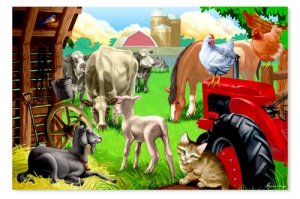 In The Barnyard - 100 piece Melissa & Doug puzzle - for Ages 6+