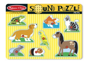 Pets Sound Puzzle - 8 piece Melissa & Doug peg puzzle - Ages 2+